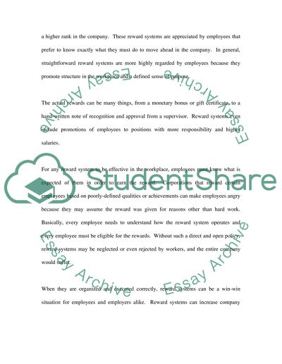 Employee Reward Systems