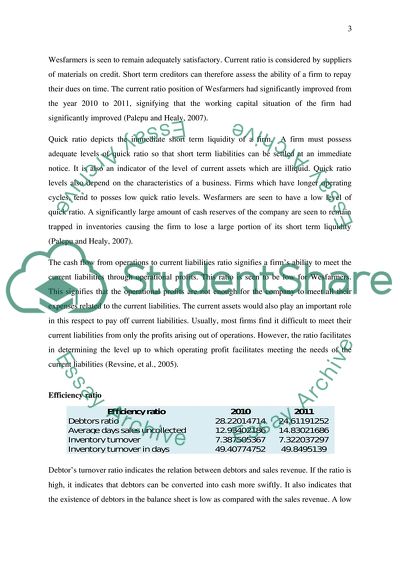 Financial Analysis of Wesfarmers Limited