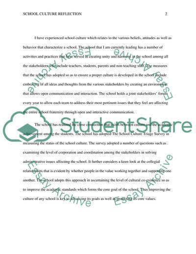 School Culture Experience