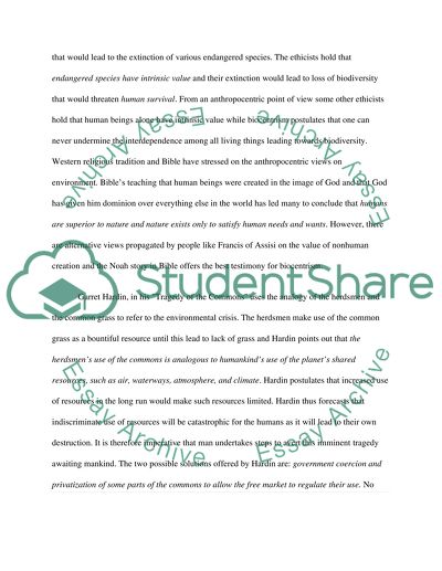 Environmental issues