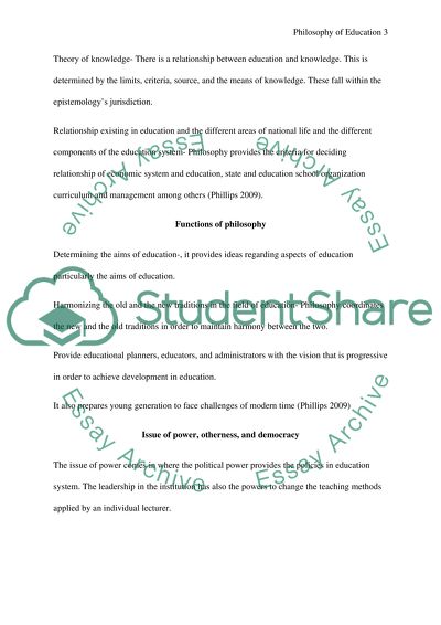 Aims and Ideals of Education Philosophy