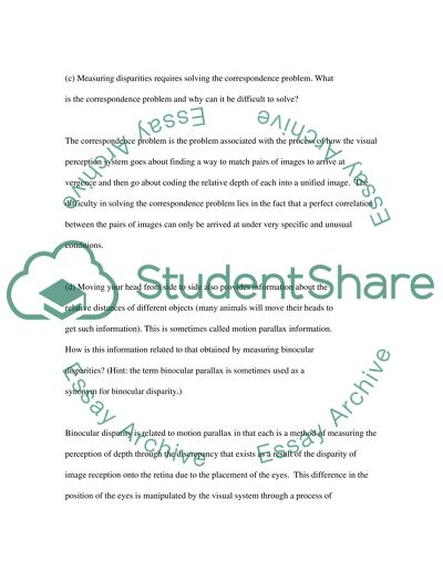 Binocular Vision and Corresponding Points