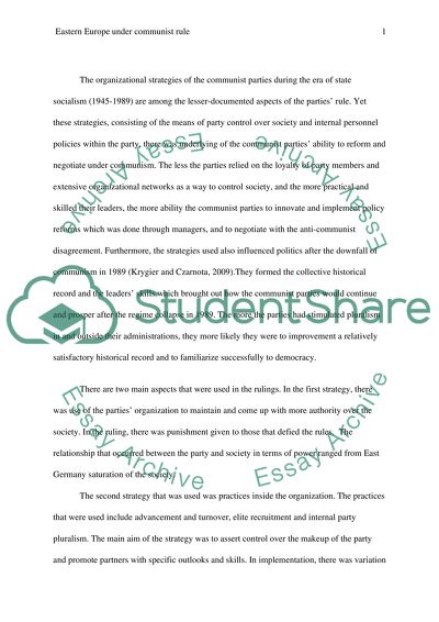 Eastern Europe Under Communist Rule