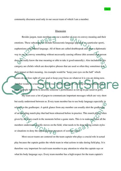 Discourse Community Analysis