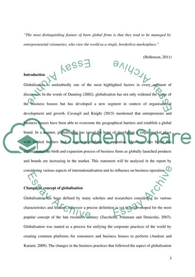 Changes in the Concept of Globalisation