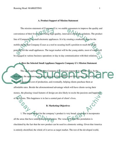 Marketing Plan for Product Line