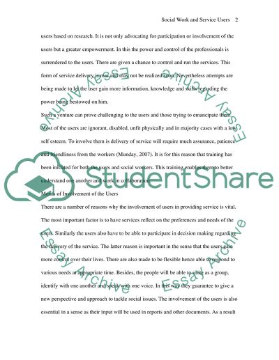 Wishes of Service Users in Social Work