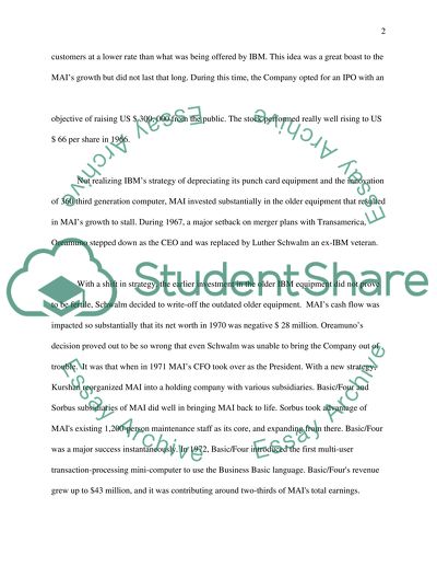Hotel Information Systems in MAI Systems Corporation