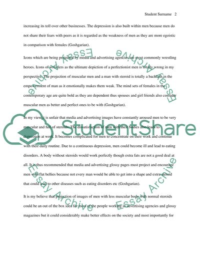 Importance of Projection of Images of Men with Less Muscular Body for Society