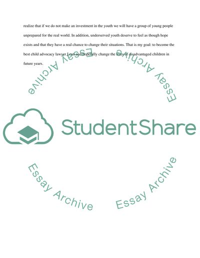 Law School Personal Statement