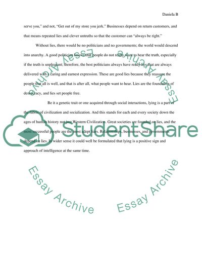 Why We Must Tell Lies