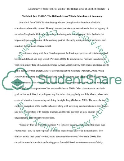 Not much just chillin essay 06 picture