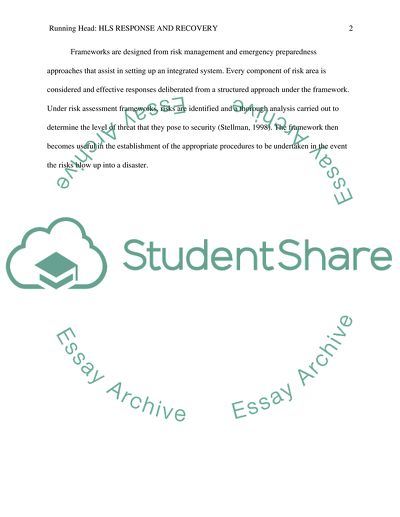 HLS Response and Recovery