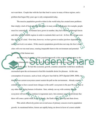 Paper Review: Population and Food