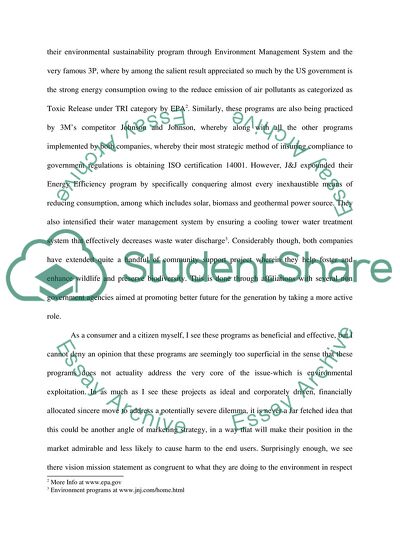 The Sustainability of the Environment