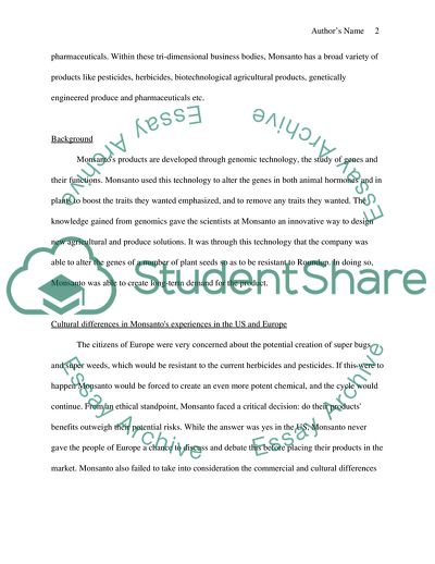 Ethical Paradigm - Monsanto