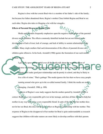 Adolescent Time of Regina Stuart