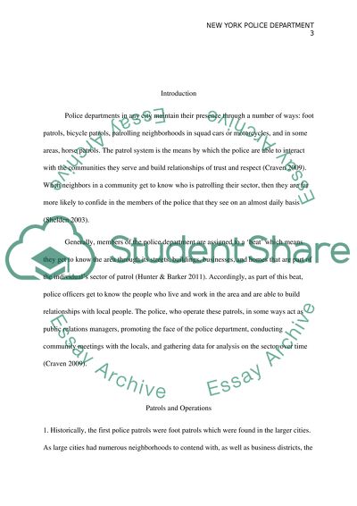 New York City Police Patrol Systems