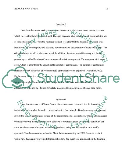 The Black Swan Theory Analysis