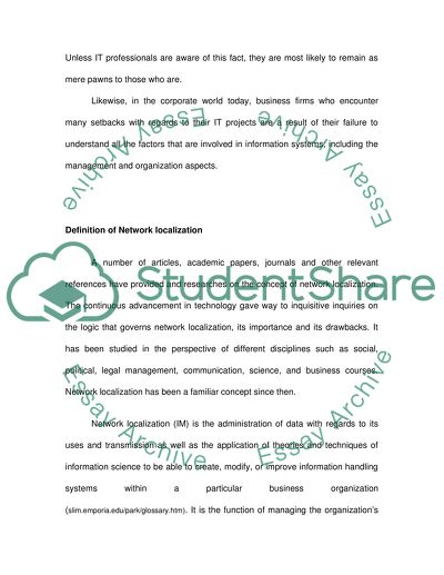 Network Localization