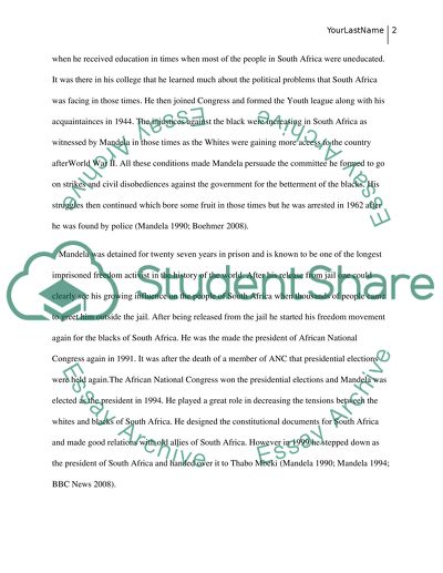 Nelson Mandela: The Struggle in Life