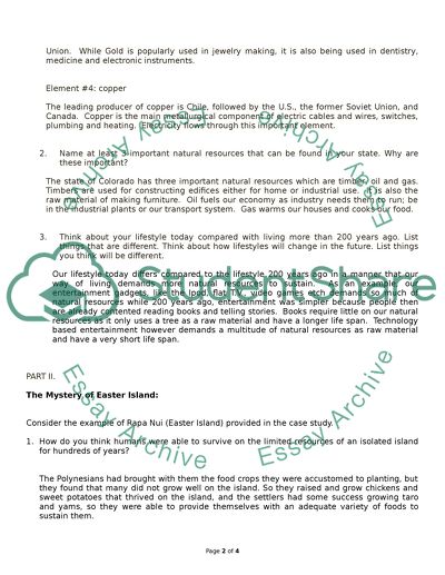 : Natural Resource Consumption