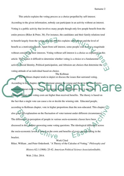 A Theory of the Calculus of Voting