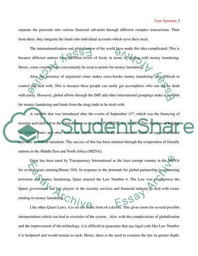 How Can Qatari Anti-Money Laundering Law and Anti-Terrorism Law Be Modified to Meet New Challenges