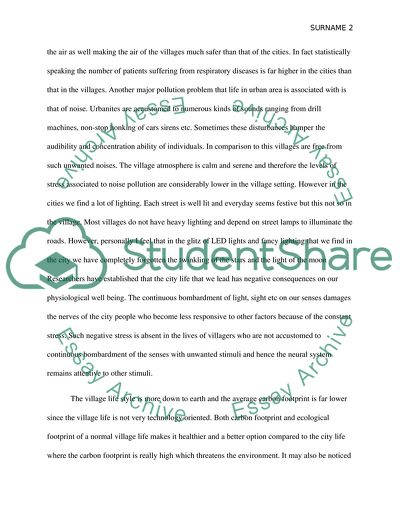 The Difference between Village Life and City Life