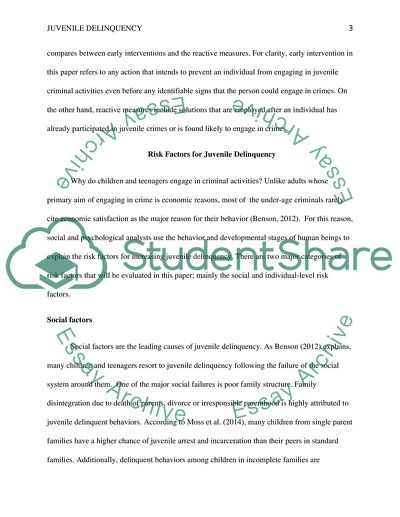 Early Crisis Intervention and the Risk of Juvenile Delinquency