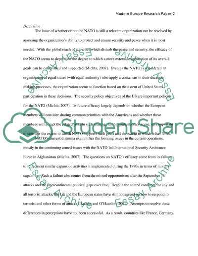 Modern Europe Research Paper