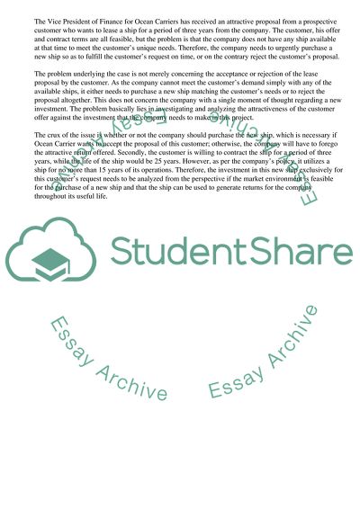 Ocean Carriers Financial Management