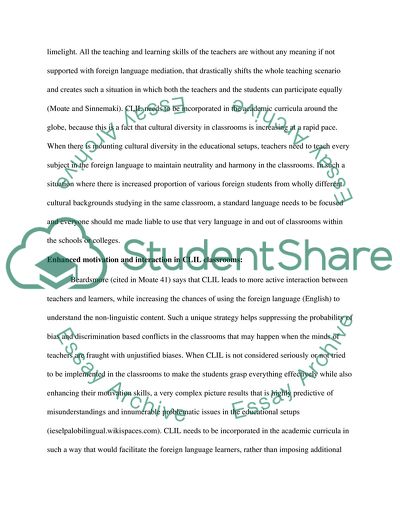 Content and Language Integrated Learning