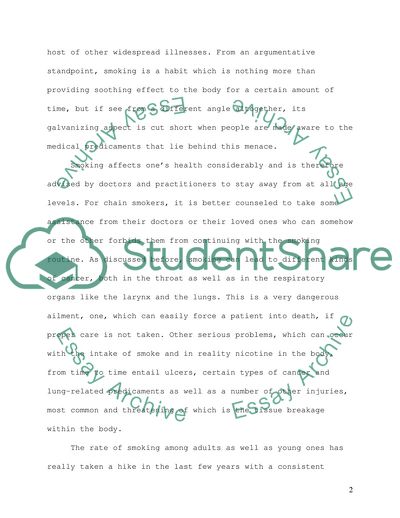 A View of Smoking as a Health Hazard Initiated by Environmental Influences