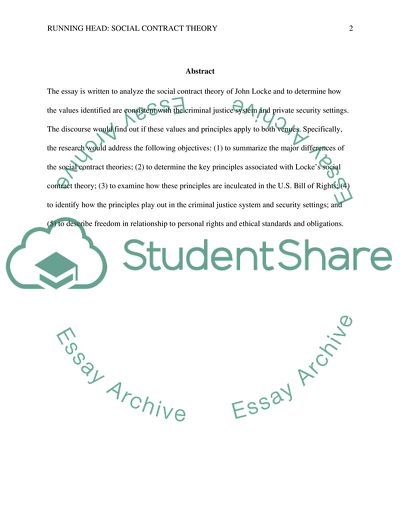 Social Contract Theory of John Locke