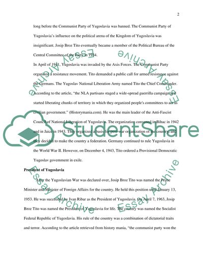 How successful was Josip Broz Tito as a ruler of Yugoslavia