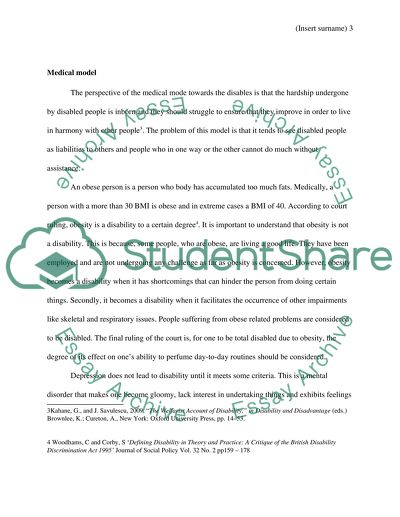 The Disabled and Society