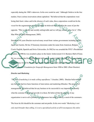 Peter Drucker on Marketing