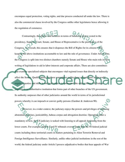 The Powers of the US Congress