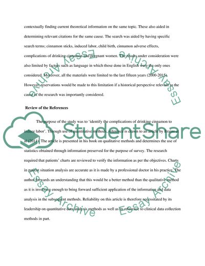 Complications of Complication of Drinking Cinnamon to Induce Labor