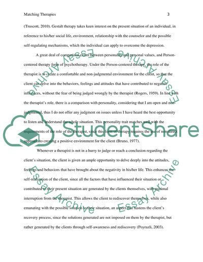 Matching Therapies Analysis