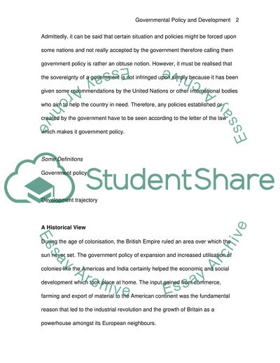 To what extend has govermental policy been a factor in explaining each countrys development trajectory