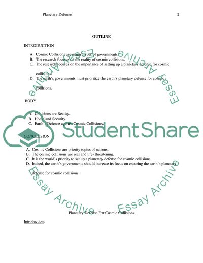 Planetary Defense for Cosmic Collisions