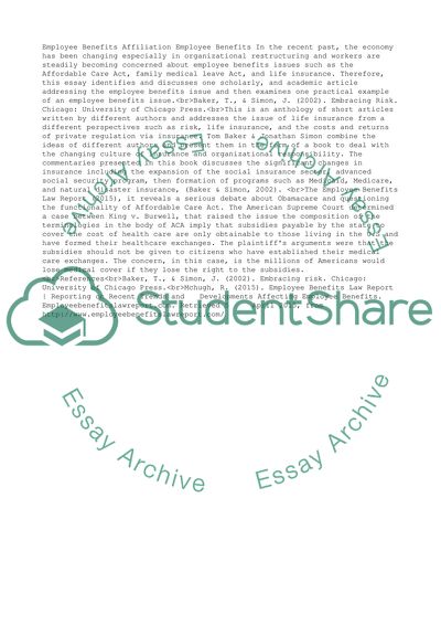 TD 4 MGT- 412 Employee Benefits