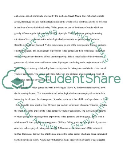 Video Games and Violence