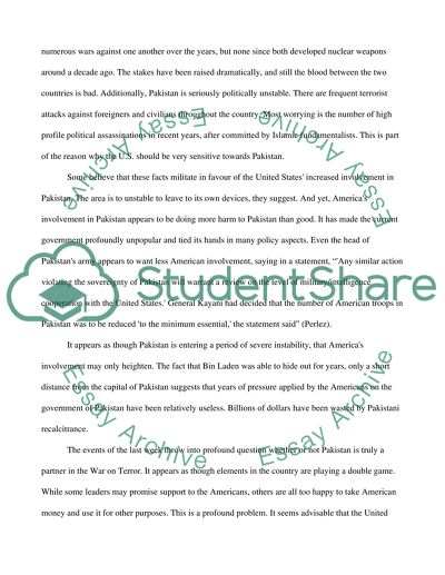 The U.S. and Pakistan