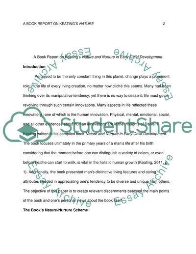 Keatings Nature and Nurture in Early Child Development