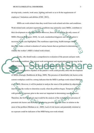 Musculoskeletal Disorders