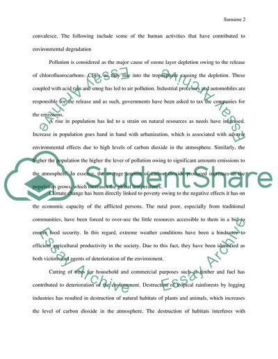 Global Warming and Environmental Degradation