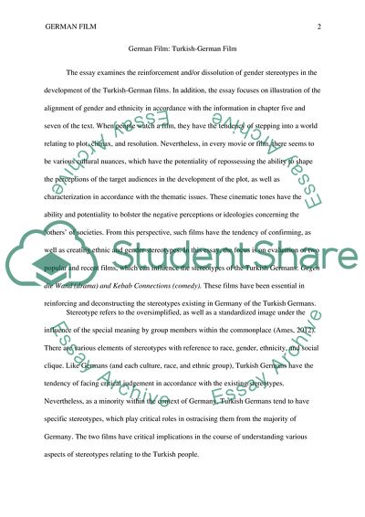 Stereotypes in Turkish-German Film